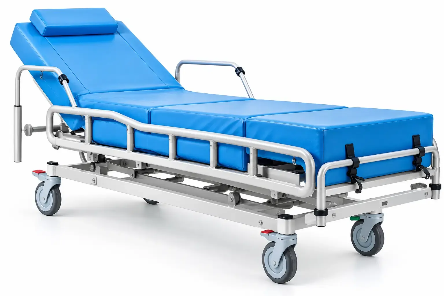 Adjustable medical bed and stretcher